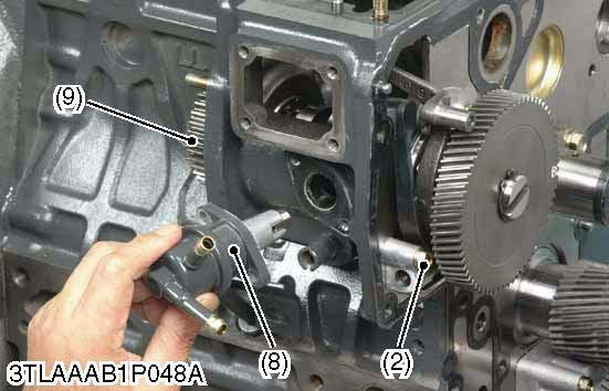 Remove the three fork lever holder mounting screws (2). 4.
