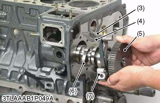(When reassembling) After installation, check to see that the fork lever 1 (3) and (4) are fixed to the