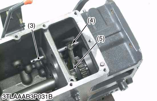 W1034272 PTO Shift Fork 1. Remove the PTO safety switch (1). 2.