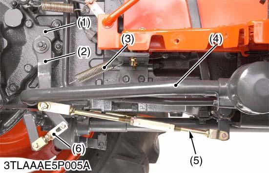 (When reassembling) Apply liquid gasket (Three Bond 1208D, 1141 or equivalent) to joint face of the rear axle case and brake case, after eliminating the water, oil and the old remaining liquid gasket.