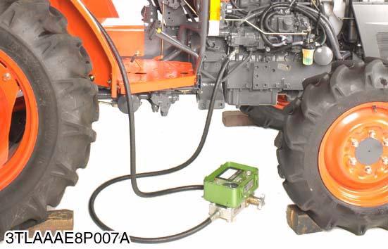 L3200, WSM HYDRAULIC SYSTEM Hydraulic Flow Test IMPORTANT When using a flowmeter other than KUBOTA specified flowmeter, be sure to use the instructions with that flowmeter.