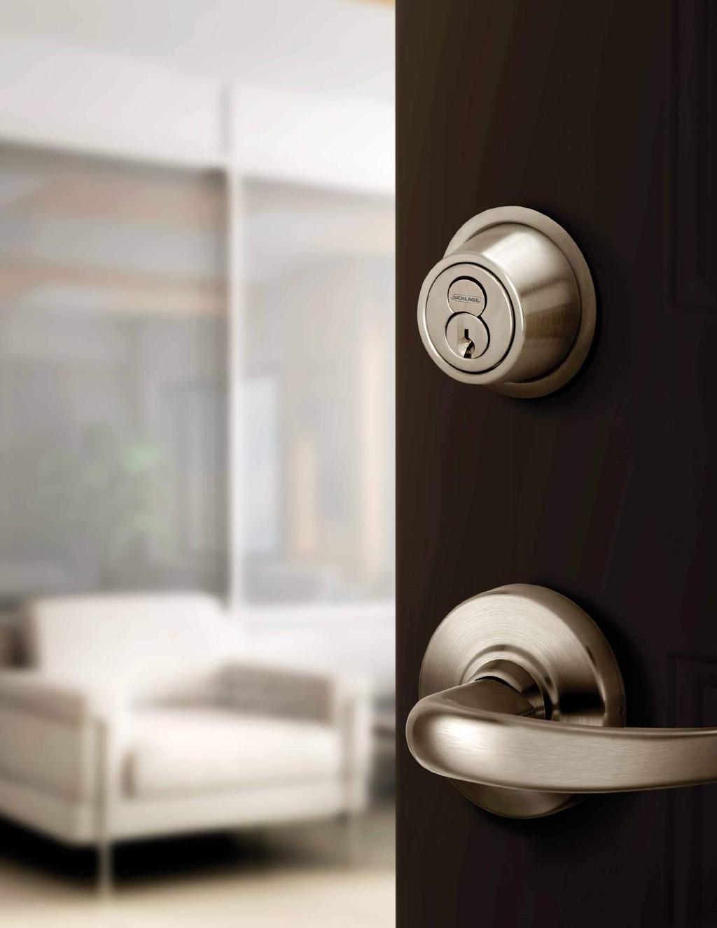 B Series B250 deadlatches B500 deadbolts B600/700/800 deadbolts Auxiliary locks for added security Auxiliary locks not only provide added protection for exterior entrance doors, they can also protect