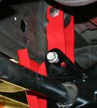 7" Lift: Install the new Skyjacker raised torsion bar brackets by aligning the hex of the torsion bar brackets with the hex of the lower a-arms, completely seating the brackets with the lower a-arms.