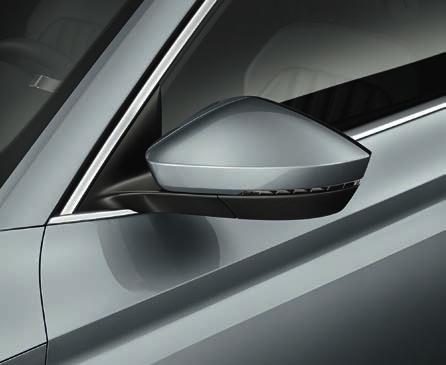 EXTERNAL SIDE-VIEW MIRRORS The sleek sharp contours of the external side-view mirrors with