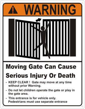 3. Configuration and specification Warning Signs Attached on Both Sides of Gate 100 mm Max. Width Fig.
