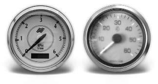 Fog-resistant GAUGES The plastic lenses are specially coated to resist fogging and