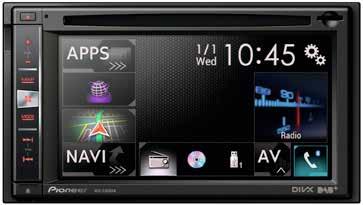 2 3 2 Pioneer AVIC-F960DAB full scale navigation, entertainment and communication system with a 6.1" (15.5cm) WVGA multi-touch screen.