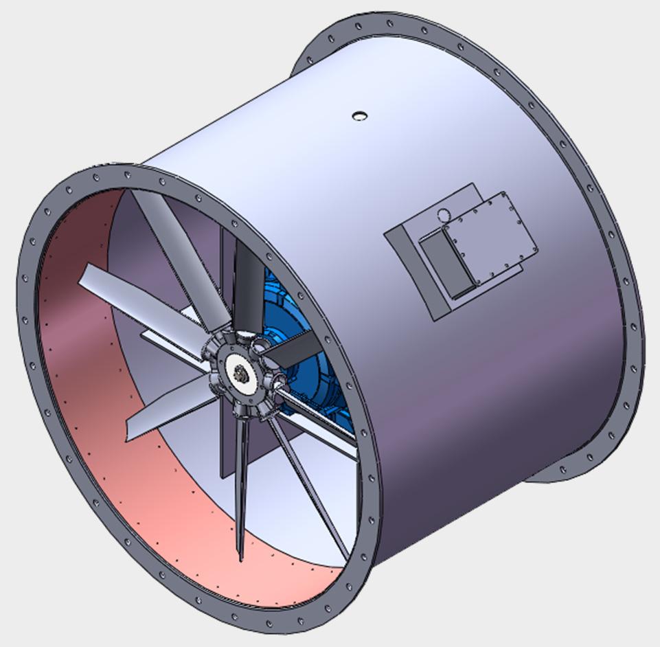 Features: FONTECK INDUSTRIES AFBD AXIAL FAN (ATEX Certified, Gas Group IIB+H2) ATEX certified Comply with standard: EN 14986, EN13463 1 Driven directly by ATEX certified motor 15 sizes with case