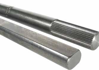 Splined and Double D Shafting We recommend splined or double D shafting, as its a simple and safe method of attaching your steering components.
