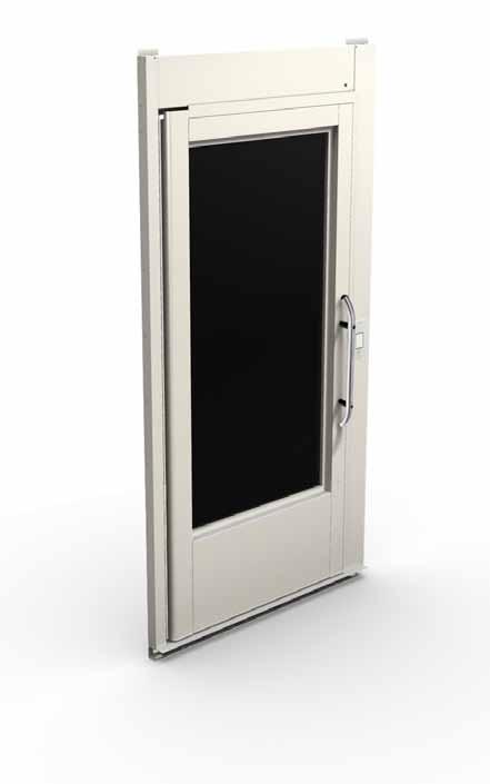 Door Landing door - Aritco 7000 and Aritco 9000 General information The landing doors installed at each landing are made of toughened galvanized steel and laminated and toughened glass, 8 mm thick.