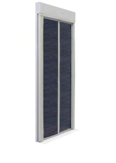 Door - HE 2 Double-hinged glass door Double hinged glass doors are made of 17,5 mm laminated glass and always delivered with two internal door openers which opens the doors automatically.