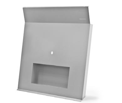 The panel under the destination panel and the small roof over the mirror is painted in RAL 9003 (white) as standard, but can be painted in any RAL colour as an option.