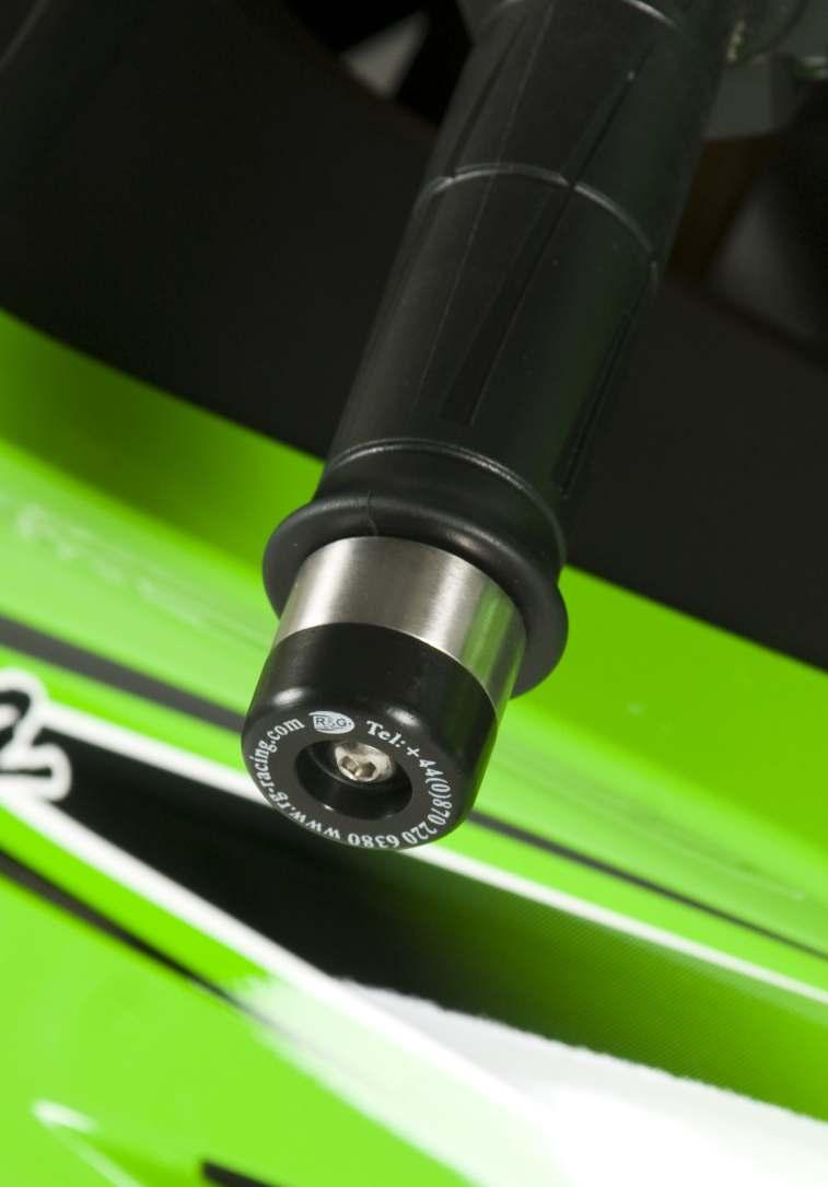 BAR END SLIDERS BAR END SLIDERS BAR END SLIDERS Bar End Sliders protrude up to an inch further than the standard fitted bar ends to help protect the front brake and clutch levers and expensive tank