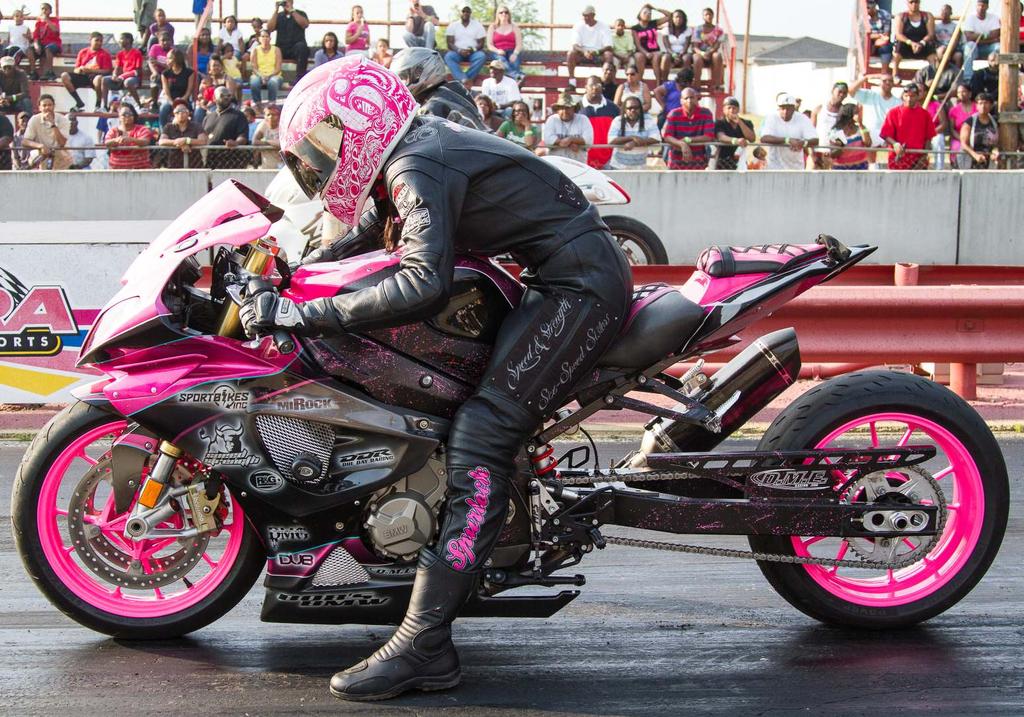 DYSTANY SPURLOCK - MOTORCYCLE DRAG RACER USING AERO
