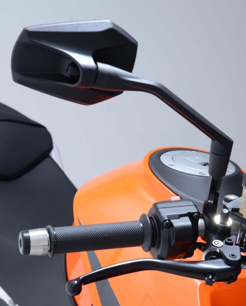 Available in a range of sizes (M8x1.5, M10x1.5 and M10x1.5) for fit almost all mirrors with threaded mirror mounts found on naked, sports and touring motorcycles.