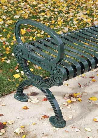 DUMOR SIGNATURE BENCH 494/495 494-60 6' long, 2 supports, w/armrests 192 lbs.