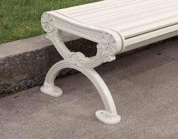 $1,780 Add to unit price for center armrest $135 Cast aluminum end supports Shown in Almond