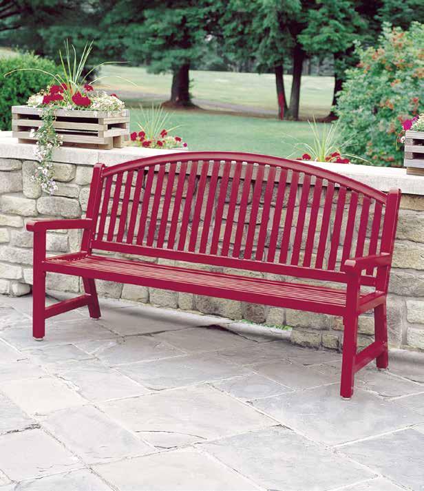 Shown in Green bench 118 118-60 6' long, 2 supports, 227 lbs. $1,605 118-80 8' long, 2 supports, 274 lbs.