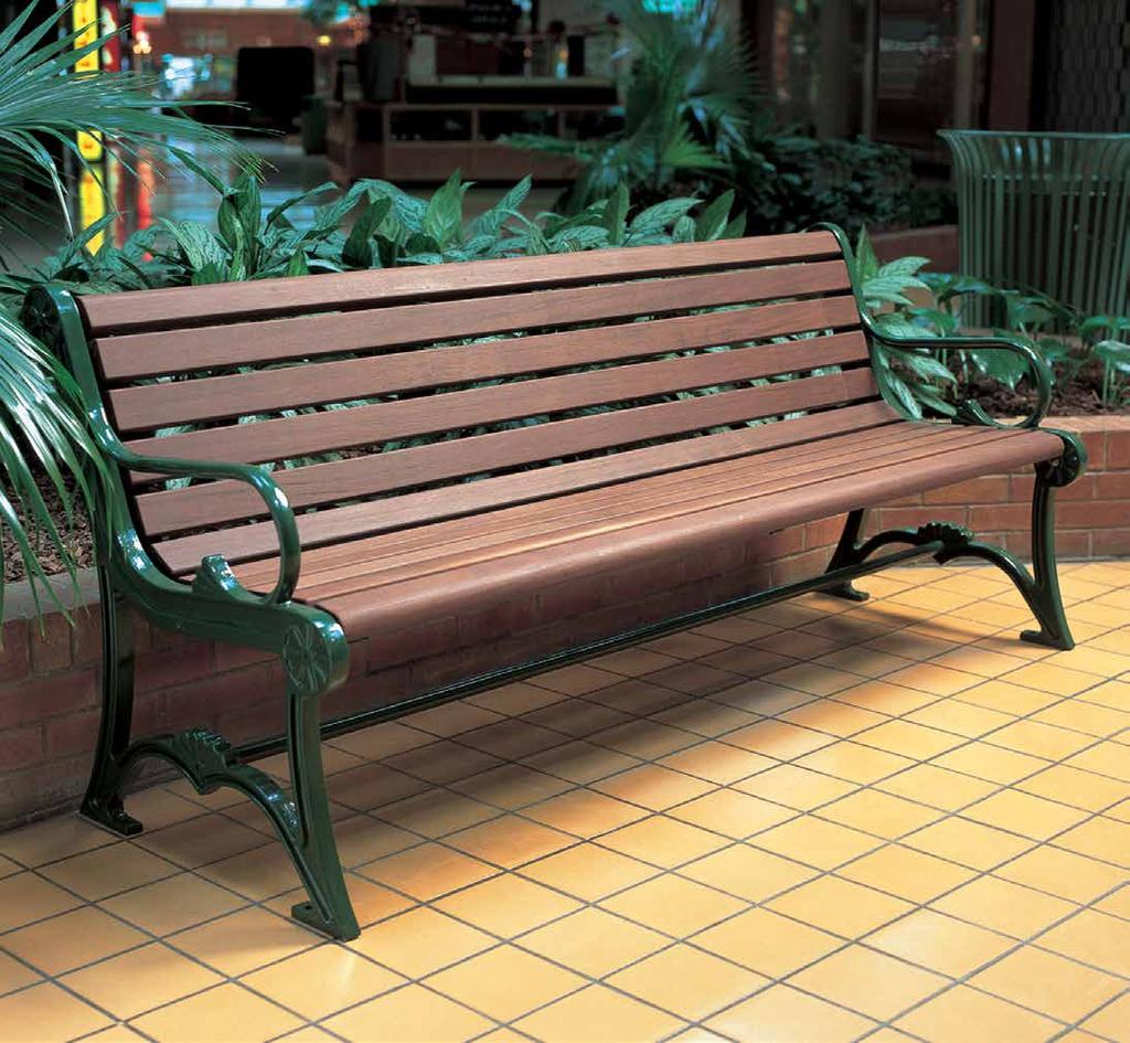 DUMOR SIGNATURE Shown w/green finish/ipe bench 57 Douglas Fir slats 57-60D 6' long, 2 supports, 198 lbs. $870 57-80D 8' long, 2 supports, 220 lbs.