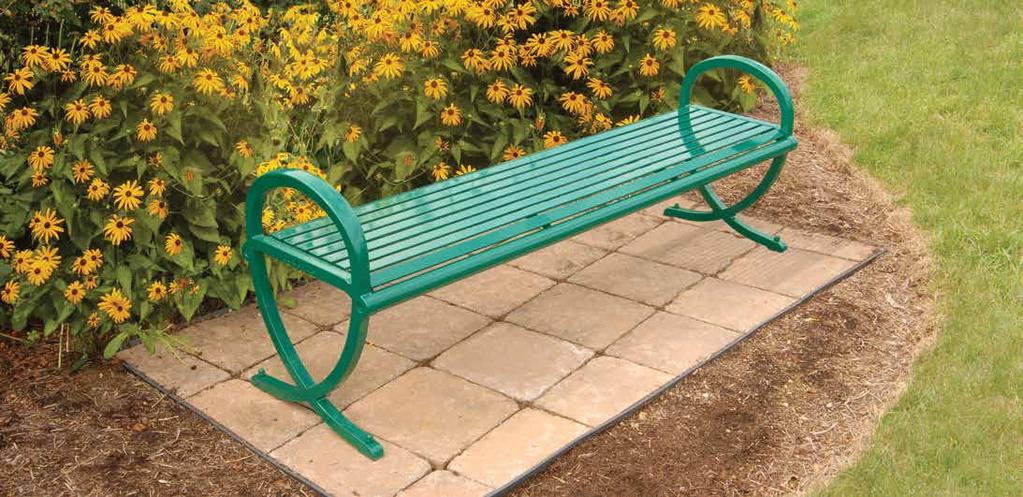 DUMOR SIGNATURE Shown in Hunter Green BENCH 191 191-60 6' long, 2 supports, 205 lbs.