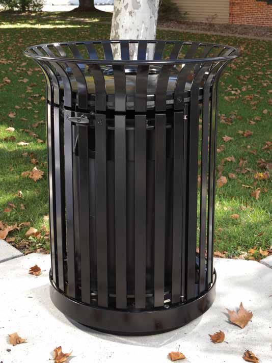 LITTER & RECYCLING RECEPTACLES Shown in Black Shown in Bronze Receptacle 157