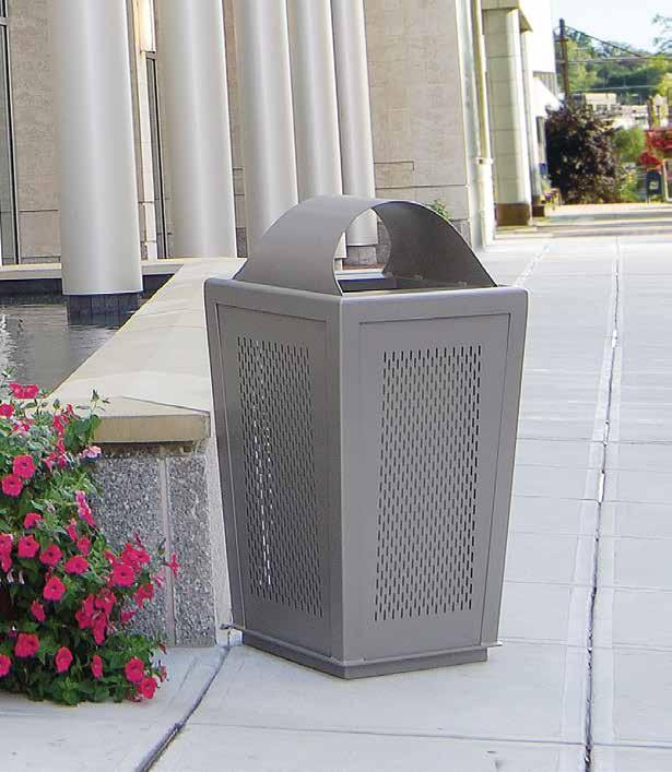 LITTER & RECYCLING RECEPTACLES Receptacle 432 432-22 22-gallon All-Steel Receptacle,103 lbs.