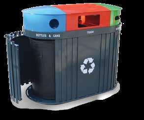 LITTER & RECYCLING RECEPTACLES Receptacle 437 437-40 Two 20-gal. liners, 275 lbs. $1,610 437-40SH Two 20-gal. liners w/shields, 310 lbs.