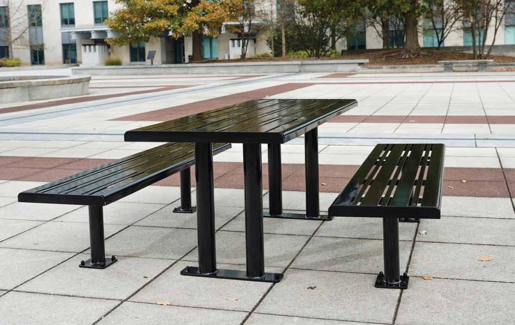 $2,515 RECYCLED PLASTIC SEATS 298-60PL 6' long, Picnic Table, Recycled Plastic, 446 lbs.