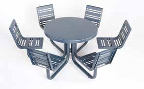 $2,415 Five seat 295I shown in Textured Charcoal/Ipe 294-50TX 42" Table, 5 Seats, 1" x 3" WG Plastic, 394 lbs.