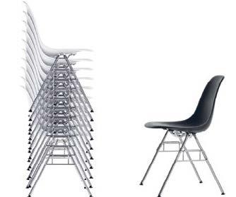Eames Plastic Side Chair DSS-N Charles & Ray Eames, 1950 810 31½ 388 15¼ 600 23½ 465 18¼ 410 16¼ 550 21¾ 465 18¼ 75 3 940 37 (max. 8) 1070 42¼ (max.