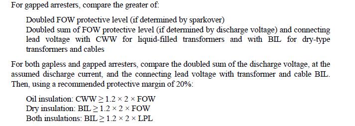 6.7.4 Protection of equipment on underground systems (including cables) CWW = Chopped Wave Withstand LPL =
