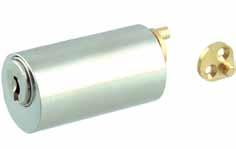 Cylinder for JPM/CITY Surface Mounted Lock RZ.AK590, excentric Excentric round cylinder for JPM City Surface Mounted Locks Housing supplied in solid natural brass with nickel plating 2 bores M3x10mm.
