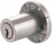 Flush Mounted Dead Lock MAS 2006A Screw-or or insertion bolt lock available for left or right doors as well as for upper and lower drawers.