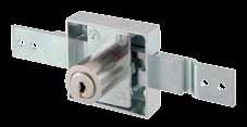 Sliding Bolt Lock MAS.2074 Bi-directional furniture lock for metal cabinets and desk drawers, suitable for left and right hinged doors as well as with top and bottom locking.