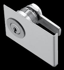 Glass Door Lock GTS.80-4-040 For left and right hinged glass doors, as well for locking from top and bottom.
