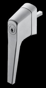 Lockable Window Handles FG.3463 Universal handle with lock cylinder for tilt and turn windows, balcony doors, cabinet locks, etc.