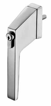 Lockable Window Handles with single cylinder FG.96-4-002 Turning handle with Europrofile single lock cylinder for tilt and turn windows, balcony doors, cabinet locks, etc.