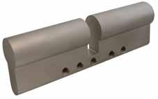 Double Blind Cylinder in Europrofile 17 mm BDZ for all mortise door locks in Europrofile requiring no key operation in the door. Housing is supplied in solid natural brass with nickel plating.