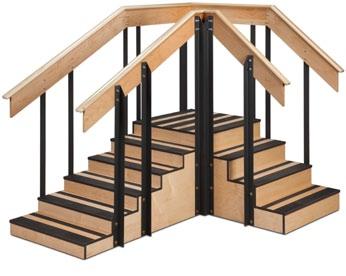cm) Completely assembled with steel fasteners (no glued dowel pins) Reinforced bariatric capacity All steps are a full 10" deep (25cm) Built for years of use Limited Warranty Convertible Staircase
