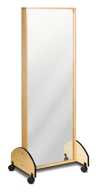 63 cm) mirror with ANSI 297 safety backing Hardwood, plywood frame Rolls