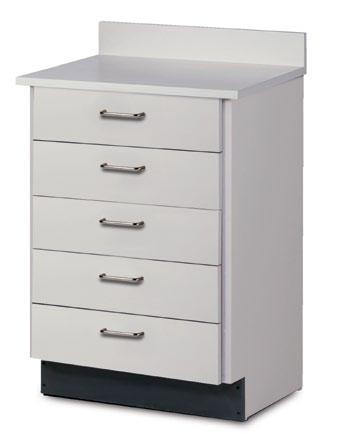 25 cm) Self-closing doors and drawers with bumpers 8922 Treatment Cabinet with 2 Doors & 1 Drawer 1 adjustable shelf Smooth-glide, drawer with metal sides that hold up to 75 lbs.