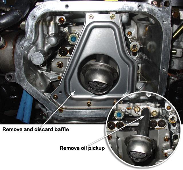 Oil Pan - APS350Z-TTSS/09 Installation Guide 1 Drain the engine oil. 2 Carefully remove the stock oil pan.