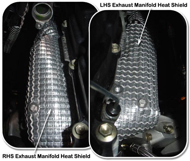 6 Reinstall the heat shields (Items 97 & 98) that were formed earlier onto the