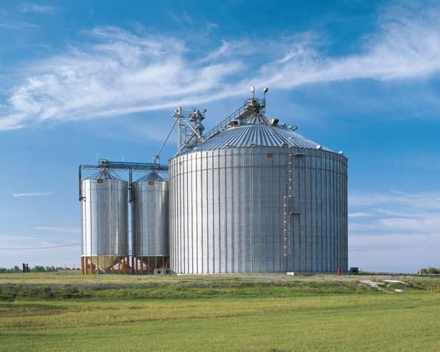 Look for Commercial these other quality GSI products Commercial Bins/Silos Up to 105' (32m) diameter. Grain holding capacities exceeding 730,000 bushels (18,553 MT).