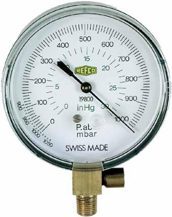 safety relief device 9882473 19800-SV 19801 Full range Mechanical Vacuum gauge with pointer that indicates maximum vacuum reading attained during a given operation Readjustable after each use by a