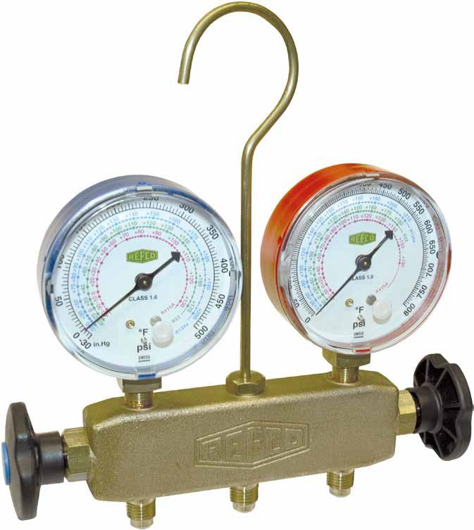 Manifolds REFCO Manifolds General Information F- pressure scale in psi and temperature scale in degrees F Temperature scales: R12 =