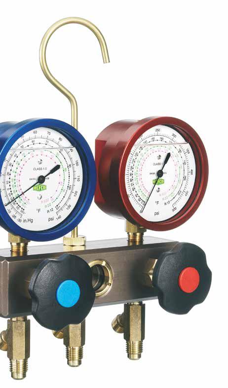 Manifolds with Bellow Type Oil Filled Gauges Bellow type gauges are the most accurate found in the industry today.