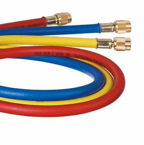 Environmentally Friendly REFCO Charging Hoses with Special Barrier Protection Features include: All of the features of the standard charging hose but are made from a special material which prevents