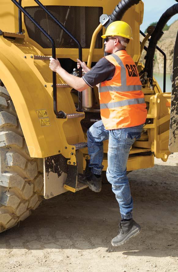 Safety Designed and built into every machine Product Safety Caterpillar has been and continues to be proactive in developing machines that meet or exceed safety standards.