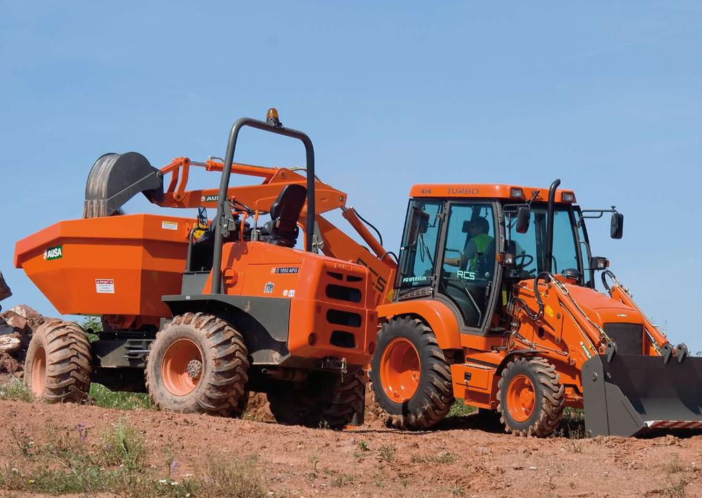 APPLICATIONS Ausa site dumpers are the perfect partner for all types of excavators and backhoe loaders due to it s compact design and flexibility on site.